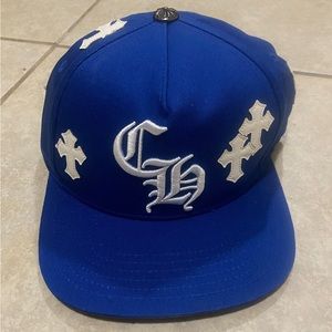 Chrome Hearts Blue Crosses Baseball Hat